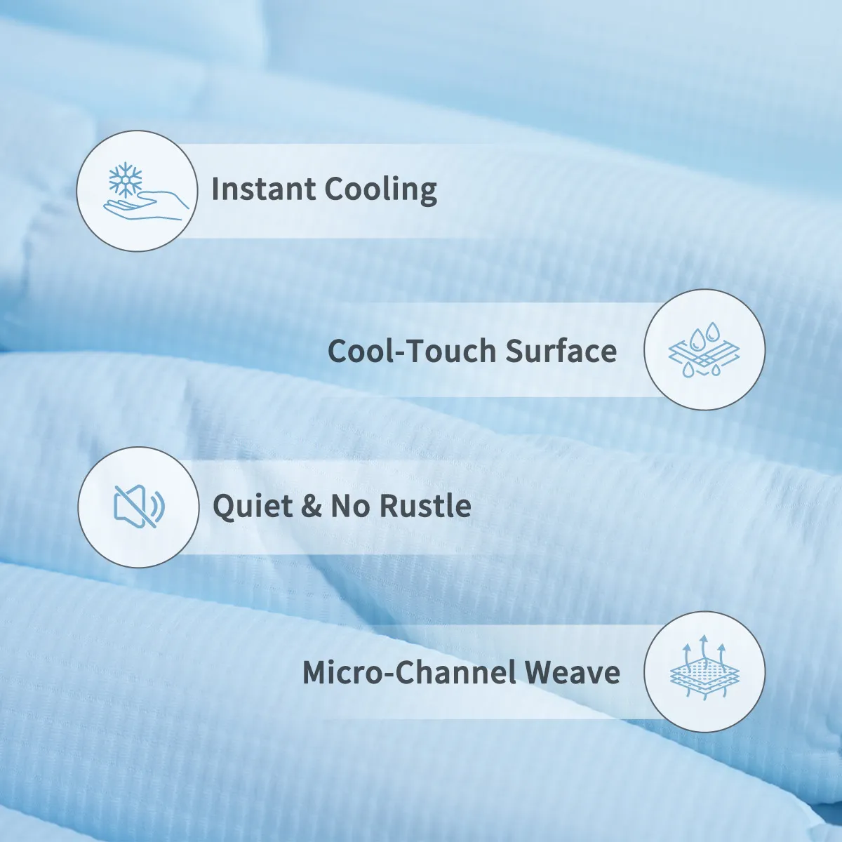 Cooling Comforter with Double-Sided Nylon-Spandex Fabric - Image 4