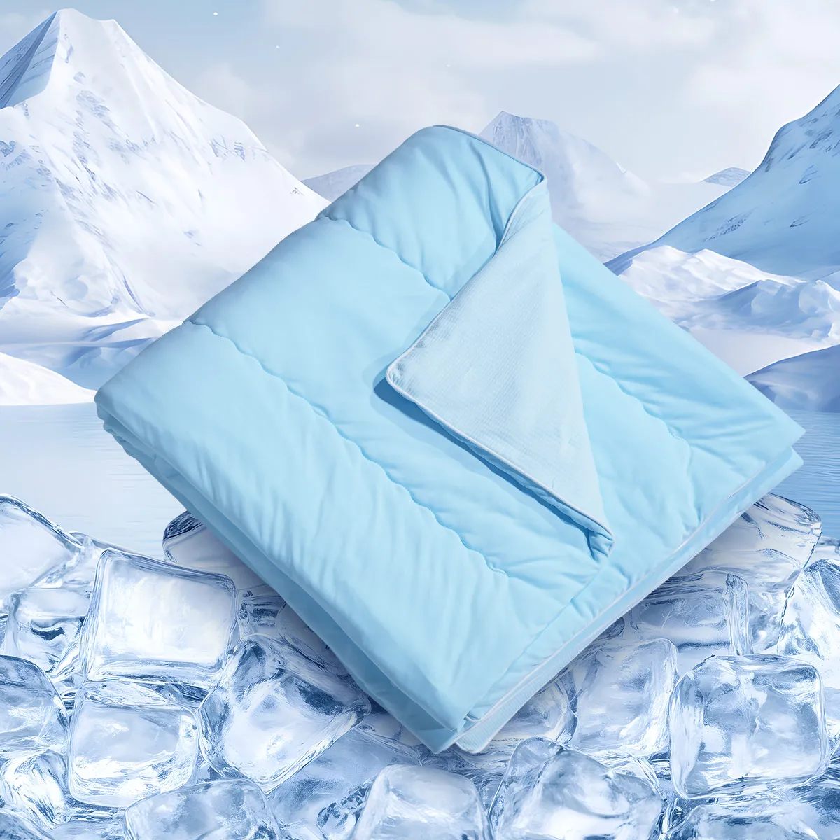 Cooling Comforter with Double-Sided Nylon-Spandex Fabric - Image 2