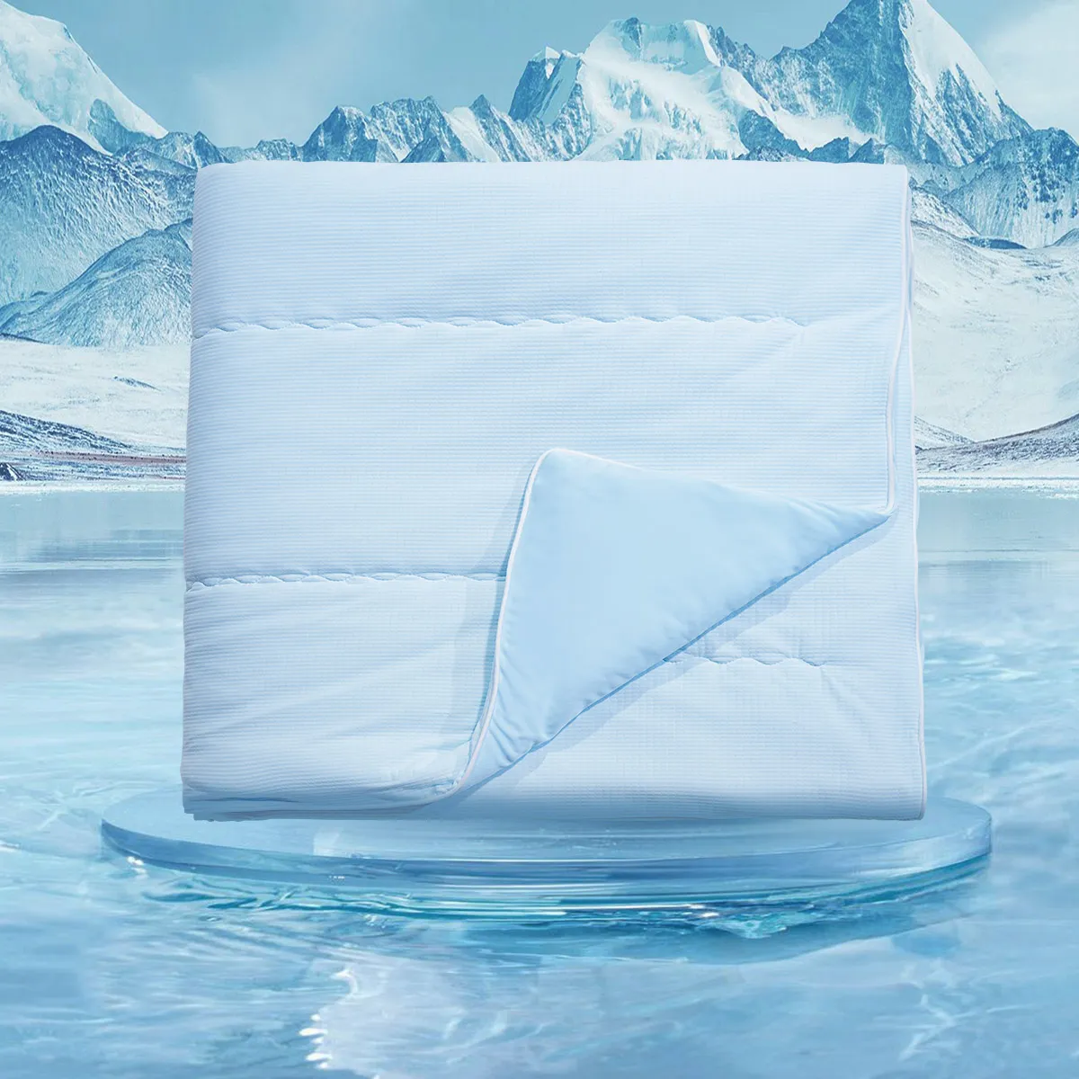 Cooling Comforter with Double-Sided Nylon-Spandex Fabric