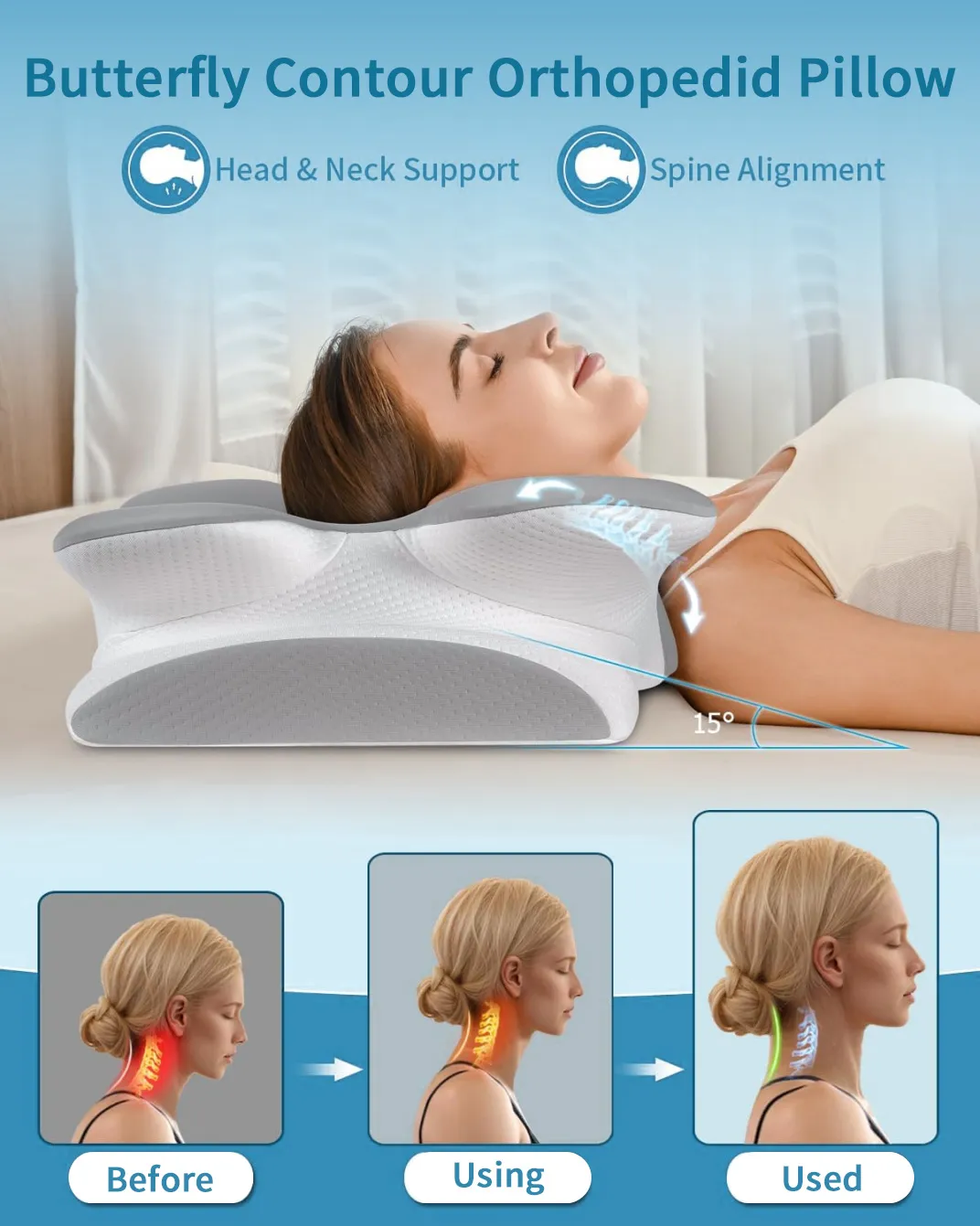 Memory Foam Ergonomic Pillow - Image 7