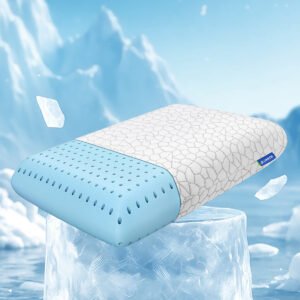 Memory foam pillow core with ventilation hole design